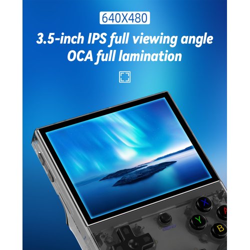 RG35XX Plus Retro Video Handheld Game Console 3.5 in IPS Screen Linux OS 64G TF Card with 5500 Classic Games Built-in 3300mAH Battery Compatible with 5G WiFi and Bluetooth 4.2(Black T)