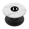 Cell Phone Pop Out Holder,White and Black Spiderweb Letter D PopSockets Grip and Stand for Phones and Tablets