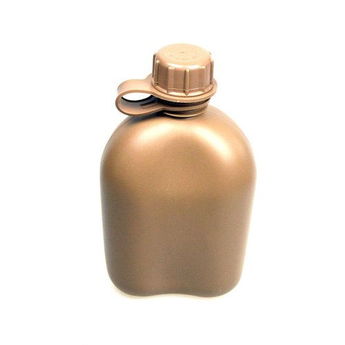 Genuine G.I. 3 Piece 1 Quart Plastic Canteen (Coyote Brown)