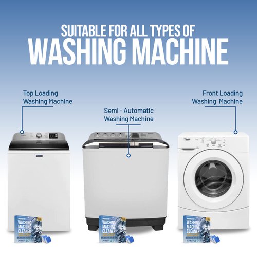 Washing Machine Cleaner Descaler Tablets - (24 Tablets, 1 Year Supply) Eco-Friendly Deep Cleaning Tablets for HE Front & Top Loader Washer, Remove Ordor Grime Buildup Residue Eliminator