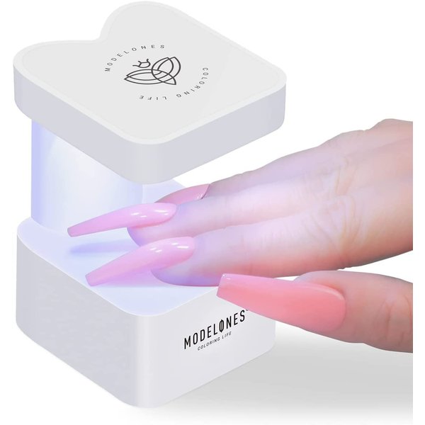 modelones Mini UV Light for Nails, UV Nail Lamp, Nail Light with 2 Timers for Fast Nail Extension, LED Nail Lamp, Portable USB Nail Dryer for Travel