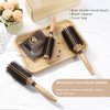 BRUSHZOO Round Brush for Blow Out Styling, Curling, Straightening for Women & Men - Wooden Brush with AddShine Volume (2.4 Inch)