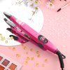 Lothee Fusion Hair Extension Tools Keratin Hair Extension Fusion Heat Iron Hair Extension Heat Tool with Fusion Glue Protector Template Hair Clips Finger Protector 2 Bags Keratin Glue Granule (Pink)