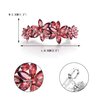 EVER FAITH Wedding Austrian Crystal 4 Daisy Flower Hair Clip, Marquise Round Rhinestone Hair Barrette for Woman Purple Silver-Tone