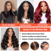 KBG Glueless Wigs Human Hair Pre Plucked Pre Cut Ready To Go Wig 5x5 HD Lace Closure Wigs Human Hair 180 Density Body Wave Lace Front Wigs for Women (Natural Black Color, 22 Inch)