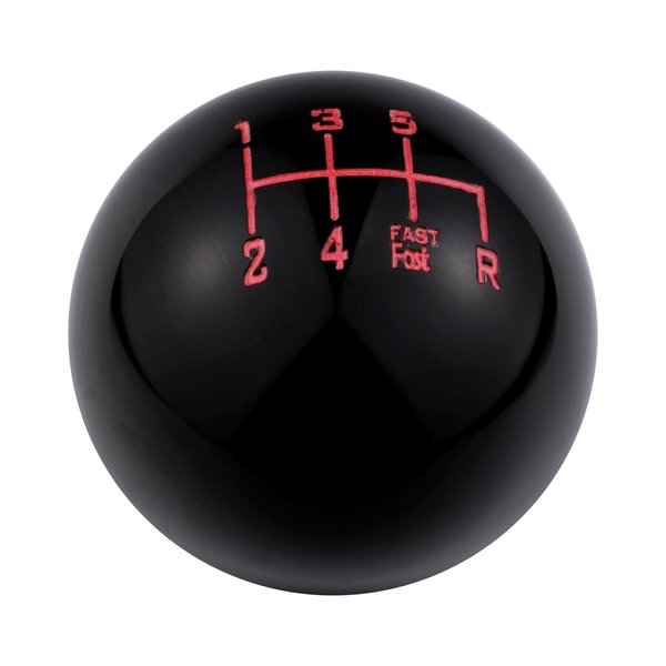 Abfer 6 Speed Shift Knob Lower Right R Gear Shift Knobs Ball Manual Stick Shifting Handle Fit for Car Vehicles (Black)