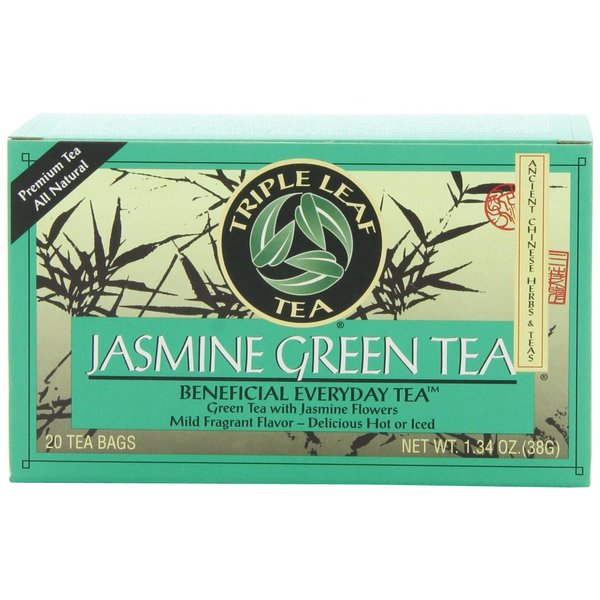 Triple Leaf Tea, Jasmine Green Tea, 20 Tea Bags (Pack of 6)