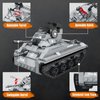 WULOBOOI WW2 Army M4A3 Tank Toys Building Blocks Set, Adult Collectible Tanks Model to Display, 350 Pieces Educational Construction Toys Gifts for Military Fans Boys Kids 8 9 10+