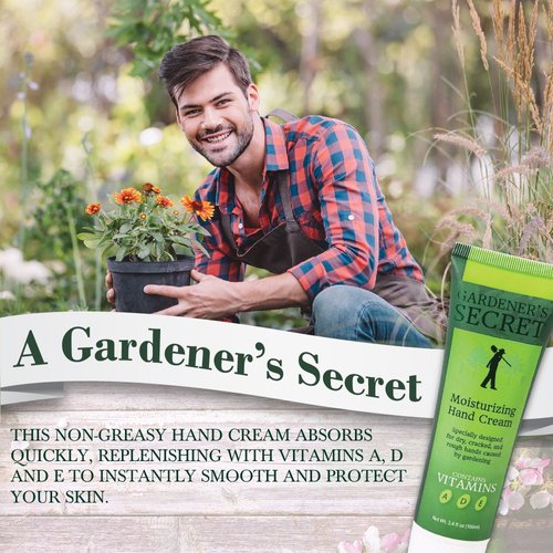 Gardener’s Secret Moisturizing Hand Cream - 3.4 fl. oz. - 2 Pack -Infused With Vitamins A, D, and E - Heals Dry, Cracked, and Rough Hands - Ultra Hydration, Super Soft - Pleasant, Therapeutic Aroma