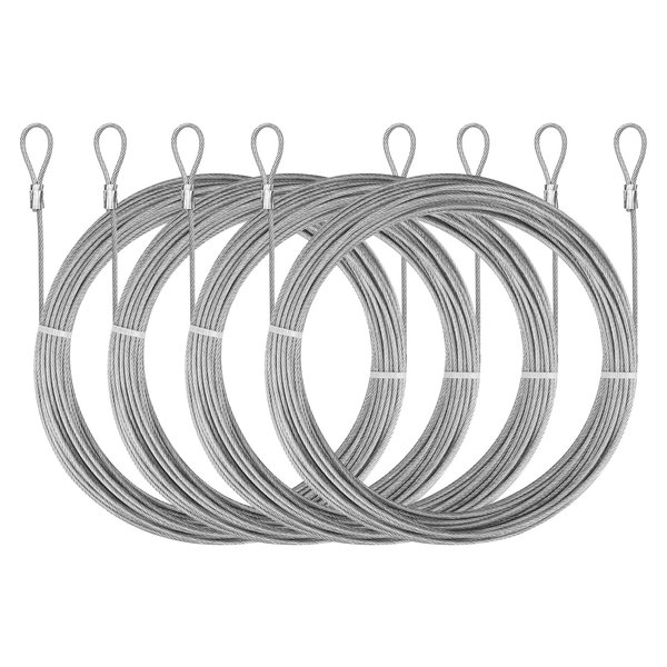 Neween 26 Feet (6.5ft x 4) Stainless Steel Metal Wire Cable Ropes Hardware Kits for Square and Rectangle Sun Shade Sail Canopy