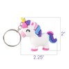 ArtCreativity Unicorn Rubber Keychains, Set of 12, Fun Key Chains for Backpack, Purse, Luggage, Unicorn Birthday Party Favors for Kids, Goodie Bag Fillers, Small Prizes for Boys and Girls