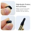 Lawie 140 Pack 2 MM-6.5 MM Clear Black Headbands Rubber End Caps Hair Clips Hair Pins Hair Bands Safe Elastic Protect Tube Covers Screw Thread Cable Bolt Round Protectors Feet Tips Accessories