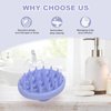Meartchy Silicone Scalp Massager, Scalp Scrubber for Hair Growth with Soft Bristles, Scalp Exfoliator Brush Dandruff Removal Shampoo Brush for Wet Dry Scalp Care (Light Purple)