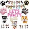 Dog Birthday Decorations, Lets Pawty Birthday Decorations Girl, Dog Birthday party Supplies Include Puppy Dog Happy Birthday Banner, Dog Balloons, Paw Print Balloons, Cake Toppers