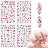 10 Sheets Valentines Nail Art Stickers Cute Nail Stickers 3D Self-Adhesive Cute Heart Nail Art Design Kawaii Nails Supplies Cartoon Nail Decals for Women Girls DIY Manicure Chrams