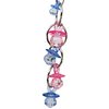 1745 Chandelier Bird Toy Parrot cage Toys Cages African Grey Conure Cockatiel. Quality Product Hand Made in The USA. (Blue and Pink)
