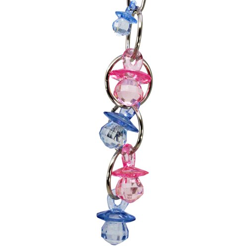 1745 Chandelier Bird Toy Parrot cage Toys Cages African Grey Conure Cockatiel. Quality Product Hand Made in The USA. (Blue and Pink)