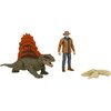 Jurassic World Dominion Dr Alan Grant & Dimetrodon Human and Dino Pack with 2 Action Figures, Toy Gift Set and Collectible