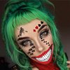 12 Sheets The Joker Tattoos, 4 Sheets Damaged Tattoo Joker Hand Halloween Face Makeup Kit, 8 Sheets Small Fake Temporary Tattoo Stickers Devil Death Skull Bat Spider Web Ghost Skeleton