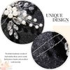Latious Pearl Bride Wedding Hair Pins Silver Crystal Bridal Hair Clip Leaf Hair Piece Rhinestone Hair Accessories for Women and Girls