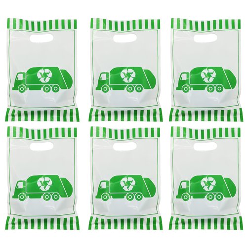 ATSMOICY 50 Garbage Truck Party Favors Goodie Bags, Rubbish Truck Themed Baby Shower Birthday Waste Management Recycling Party Supplies Decorations Favors Candy Bag