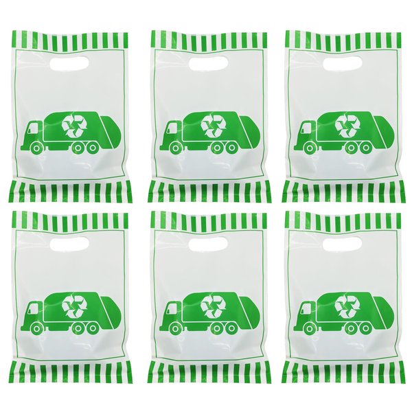 ATSMOICY 50 Garbage Truck Party Favors Goodie Bags, Rubbish Truck Themed Baby Shower Birthday Waste Management Recycling Party Supplies Decorations Favors Candy Bag