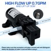 Heoneki 12V DC Water Pressure Diaphragm Pump, 42 PSI Self Priming Pump RV Water Pump 0.7GPM 2.6LPM RV Fresh Water Transfer Pump for Garden Lawn Ponds RV Caravan Boat Marine Agricultural ATV