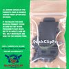 Quick Clip Pro Kydex Leather Gun Holster Belt Clips 1.5" Belts, Black Poly Plastic w/Binding Post Screws Hardware (2-Pack)