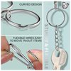 Teenitor Key Chain Rings Keychain Rings, 60pcs Key Ring Metal Keychain Split Key Rings Bulk, Keyring 25mm with 26mm Key Chains and 60pcs Open Jump Ring for Craft Key Ring
