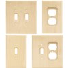 Franklin Brass Wood Square (1-Pack) Blank Wall Plate Covers Unfinished Wood 1-Gang Single Wall Plate Blank Electrical Outlet Covers W10402-UN-C