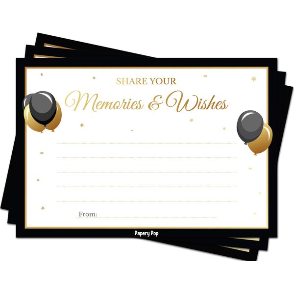 Share your Memories and Wishes (50 Cards Pack) - Any Occasion - Graduation Retirement Birthday Party Games Ideas Activities Supplies for Adults - Gender Neutral