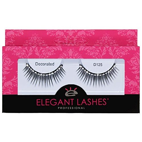 Elegant Lashes D125 (Volumizing and Lengthening Rhinestone False Eyelashes)