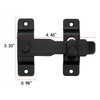 INIRET 2 Packs Barn Door Latches，4.33”x 3.23” Stainless Steel barn gate flip Door Latch Bi-fold Door Lock (Matte Black_2 Pack)