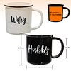 MAINEVENT Wifey Hubby Mugs Set of 2 Coffee Mug 11 Ounce, Bride Groom Mug Set Wedding Gift to Give, Couples Coffee Mug Set Quote, Newlywed Coffee Mug Gift Set, Mr Mrs Mugs for Married Couple