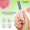 Blossom Moisturizing and Hydrating Shimmer Sparkle Lip Oil with Olive Oil + Grape Seed Oil, Infused with Real Flowers, 3g, Watermelon