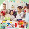 Capoda 146 Pcs Train Party Favors Train Birthday Party Supplies Train Cars Wristbands Organza Bags Straws Noisemakers Button Pins Stampers Stickers Balloons for Boy Girl Train Theme Party Supplies