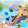 38pcs Ocean Mini Resin Animals 38 Styles Tiny Sea Resin Animals Figurines Miniature Little Small Plastic Animal Figures Bulk for Garden Micro Landscape DIY Fish Tank Aquarium Potted Dollhouse Decor