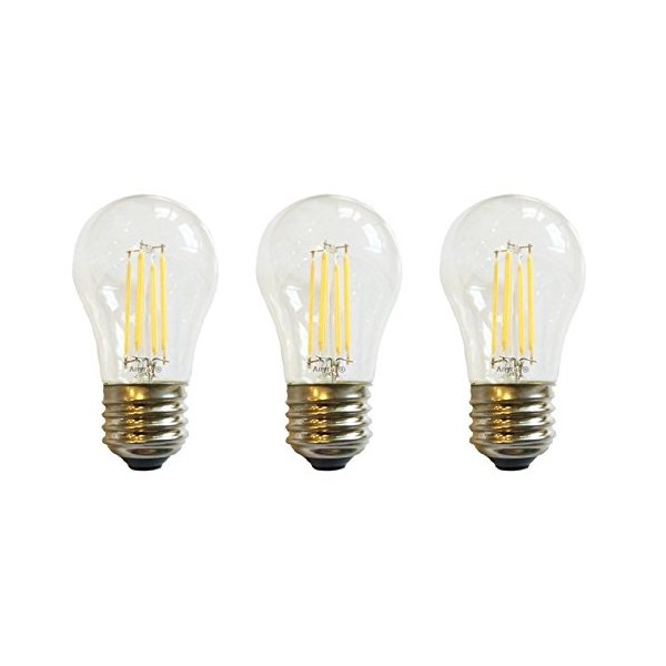 Anyray (3)-Pack LED Filament A15 (40-Watts Equivalent) Appliance Freezer Refrigerator Light Bulb E26