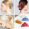 4 PCS Flower Hair Claw Clips Big Hair Claw Clips for Thick/Thin Hair, Cute Hair Clips for Women Girls, Nonslip Strong Hold Hair Accessories, Colorful Hair Claw Clips Hair Claws Birthday Gifts