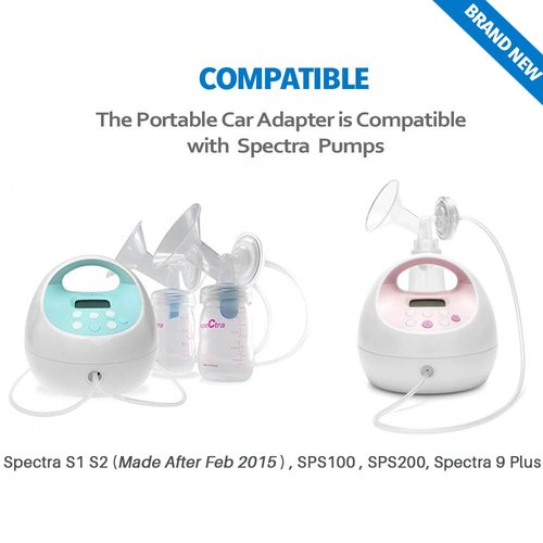 12 Volt Car Vehicle Lighter Adapter for Spectra S1, S2 Breast Pump - Replacement Power Adapter for Spectra S1,S2 Pumps Made After Feb 2015