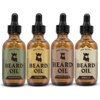 Striking Viking Beard Oil 4 Pack - Softening and Conditioning Beard Oil for Men - Citrus, Vanilla, Sandalwood, & Cedarwood Variety Scents - Enriched with Argan, & Jojoba Oils- Strengthens Beard Growth