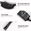 URTHEONE Hair Brush,Detangling Hairbrush Boar Bristle Hair Brushes for Women Men Kids Curly Thick Long Short Wet or Dry Hair, Curved Vented Detangler Brush for Faster Blow Drying (Black)