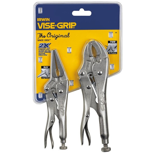 IRWIN VISE-GRIP Original Locking Pliers with Wire Cutter Set, 2 Piece, 36