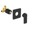 Shower Valves Wall Mount Shower Faucet Rough-In Valve Bathroom Trim Kit Single Handle Tub Shower Valve Mixer Matte Black