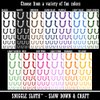 Horseshoe Lucky Temporary Tattoo Water Resistant Fake Body Art Set Collection - Black (One Sheet)