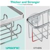 YASONIC Corner Shower Caddy, 3-Pack Adhesive Shower Caddy with Soap Holder and 12 Hooks, Rustproof Stainless Steel Bathroom Shower Organizer, No Drilling Wall Mounted Shower Rack, Brushed Silver
