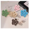 WUBAYI 6Pcs Flower Hair Claw Clips, Cute Frosted Flower Clips, Non-Slip Strong Hair Claw Clips for Thick Thin Hair, Women Girls Hair Styling Accessories Holiday Gifts
