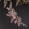 BERYUAN Wedding Rose Gold Rhinestone Crystal Flower Hair Comb Bridal Headpieces for Wedding Bridal Headpiece Wedding Headpiece for Bride for Women Girls (ROSE GOLD)