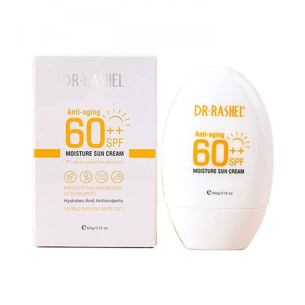 Dr Rashel Anti Aging 60++ SPF Moisture Sun Cream, Size 60g, 2.12 Oz (Pack Of 1)