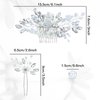 inSowni 17 Pieces Silver Metal Crystal Rhinestone Pearl Bridal Wedding Hair Side Combs Slides+U-shaped Flower Hair Pins+Pearl Twist Spiral Pearl Hairpins for Brides Bridesmaids Women Girls